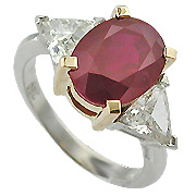 Three Stone Ruby Rings