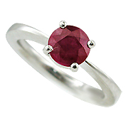Solitaire Ruby Rings