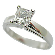 Square Diamond Solitaire Rings