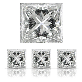 0.03 ct Princess Cut Diamond : E / VS1