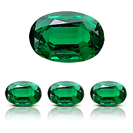 0.53 ct Oval Emerald : Fine Green