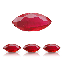 0.13 ct Marquise Ruby : Pigeon Blood Red