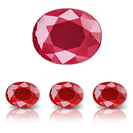 0.70 ct Fine Red Oval Natural Ruby