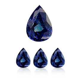 0.42 ct Fine Blue Pear Shape Natural Sapphire