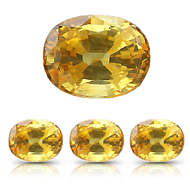 1.00 ct Yellow Oval Sapphire