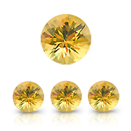 0.40 ct Fine Yellow Round Natural Sapphire