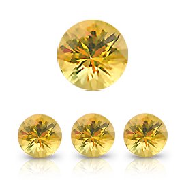 0.05 ct Round Sapphire : Fine Yellow