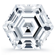 0.61 ct F / VS2 Hexagonal Diamond