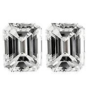 0.75 cttw G / VS1 Pair of Emerald Cut Diamonds
