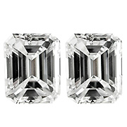 0.75 cttw Pair of Emerald Cut Diamonds : G / VS1