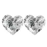 1.17 cttw Pair of Heart Shape Diamonds : F / SI1