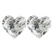 1.41 cttw Pair of Heart Shape Diamonds : I / SI2