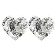 1.40 cttw Pair of Heart Shape Natural Diamonds : J / SI2