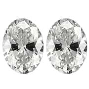 2.02 cttw Pair of Oval Diamonds : I / VS2