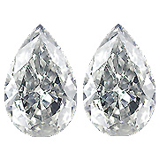 0.20 cttw Pair of Pear Shape Diamonds : E / VS1