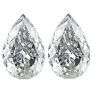 0.50 cttw Pair of Pear Shape Natural Diamonds : E / VS1