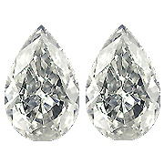 2.01 cttw Pair of Pear Shape Natural Diamonds : K / VS2