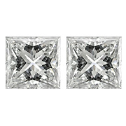 2.40 cttw Pair of Princess Cut Diamonds : I / VS2