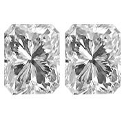 2.01 cttw Pair of Radiant Diamonds : H / SI1