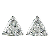 0.54 cttw Pair of Trillion Natural Diamonds : G / SI2
