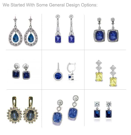 Multi Stone Sapphire Diamonds Earrings Case Study